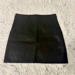 Shinestar Faux Leather Black Mini Skirt Size Medium